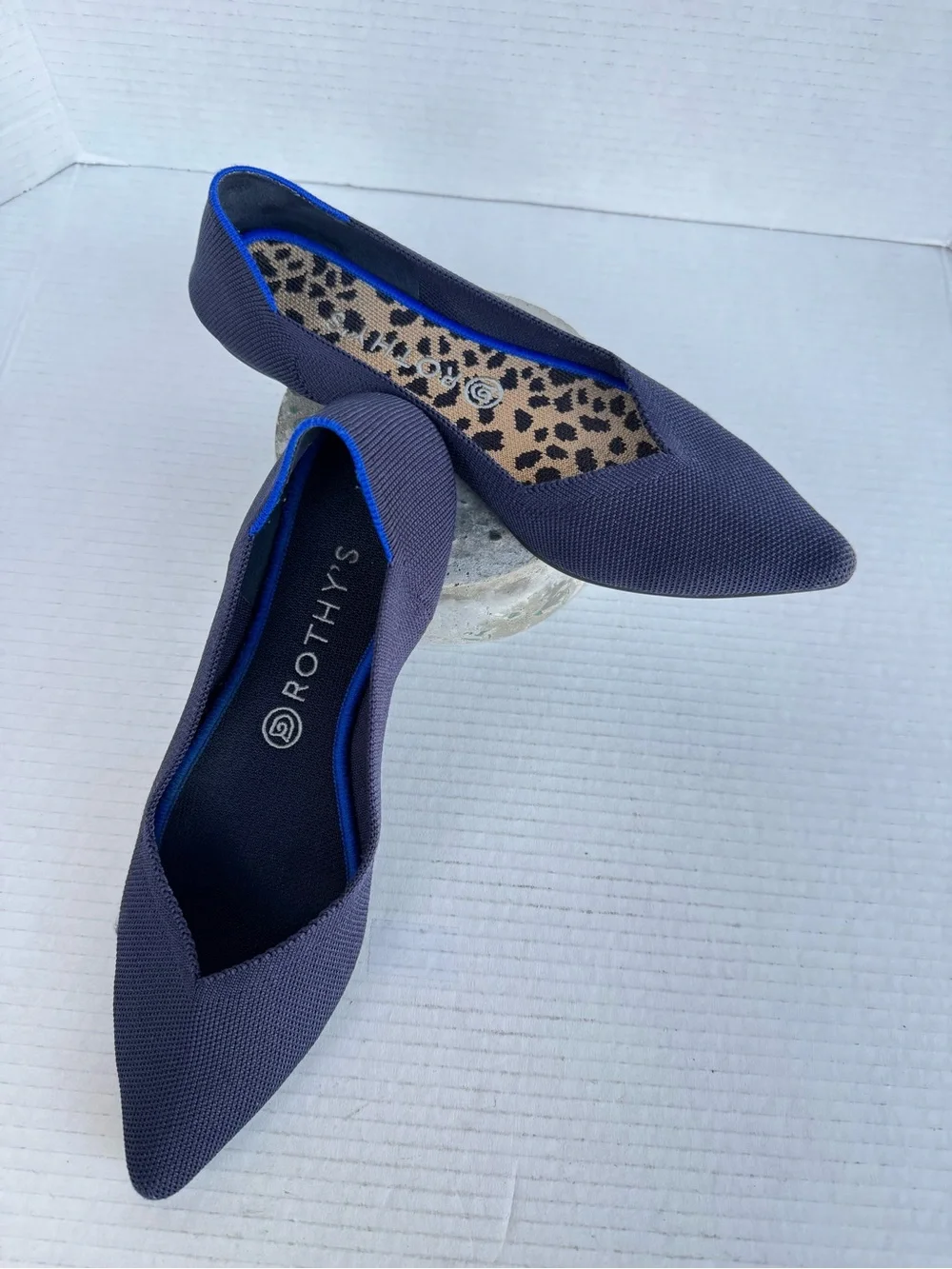 Rothy's The Point Navy Blue Pointed Toe Flats